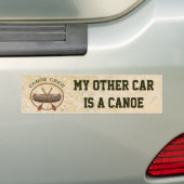 Canoe Crew Mijn andere auto is een kano Bumpersticker (Op auto)