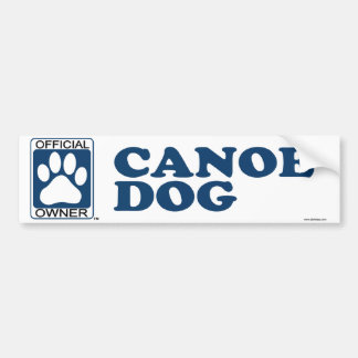 Canoe Dog Blue Bumpersticker