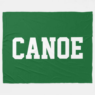 CANOE Fun 70s Atletiek Witte Tekst Op Bos Groen Fleece Deken