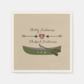 Canoe + hart met pijlen rond luiers servetten (Voorkant)