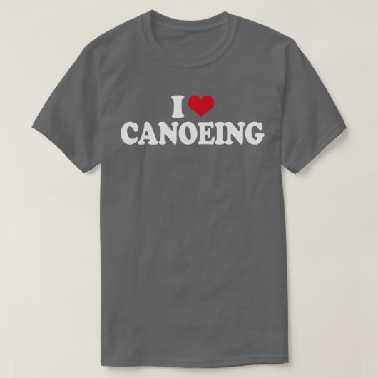 Canoe I Love Canoeing T-shirt (Design voorkant)