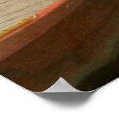 Canoe in water with Taj Mahal, Agra, India Poster (Hoek)