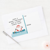 Canoe Kayak Camping kerstcadeaus Rechthoekige Sticker (Envelop)
