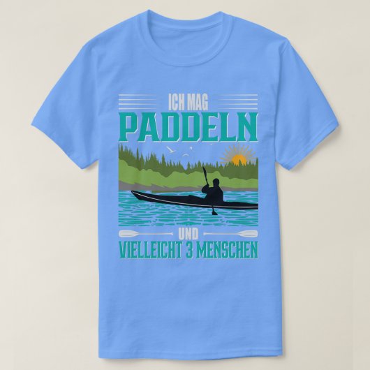Canoe Kayak Ik hou van paddling en 3 mensen T-shirt (Design voorkant)
