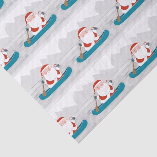 Canoe Kayak - kerstpapier Tissuepapier (Detail)