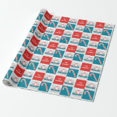 Canoe Kayaking Vakantie Cadeau Cadeaupapier (Uitgerold)
