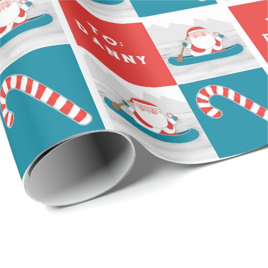 Canoe Kayaking Vakantie Cadeau Cadeaupapier (Rol Hoek)