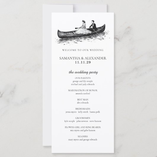 Canoe Koppel Ceremonie Programma (Voorkant)