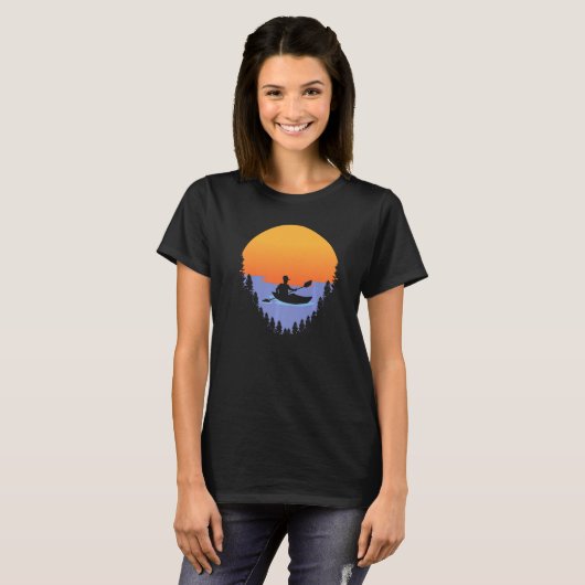Canoe Lover Funny Kayaking Paddling Retro Kayak T-shirt (Voorkant volledig)