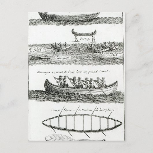 Canoe of the Iroquois Briefkaart (Voorkant)