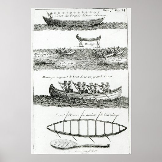 Canoe of the Iroquois Poster (Voorkant)