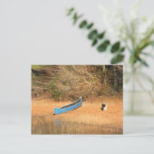 Canoe op een Briefkaart van Pond (Staand voorkant)