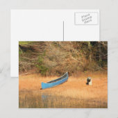 Canoe op een Briefkaart van Pond (Voorkant / Achterkant)
