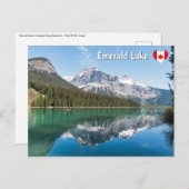 Canoe op het beroemde Emerald Lake - Yoho NP, Cana Briefkaart (Voorkant / Achterkant)