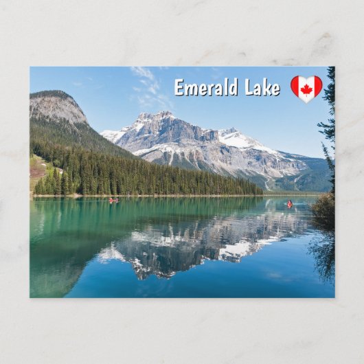 Canoe op het beroemde Emerald Lake - Yoho NP, Cana Briefkaart (Voorkant)