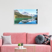 Canoe op het beroemde Emerald Lake - Yoho NP, Cana Canvas Afdruk (Insitu (Woonkamer))