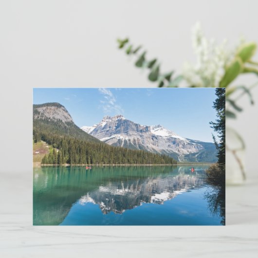Canoe op het beroemde Emerald Lake - Yoho NP, Cana Kaart (Staand voorkant)