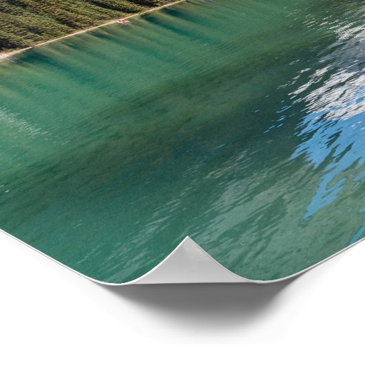Canoe op het beroemde Emerald Lake - Yoho NP, Cana Poster (Hoek)