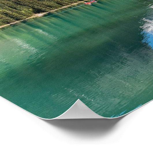 Canoe op het beroemde Emerald Lake - Yoho NP, Cana Poster (Hoek)