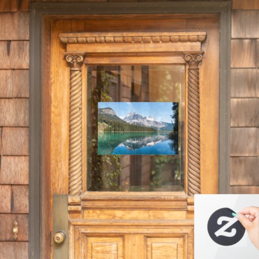 Canoe op het beroemde Emerald Lake - Yoho NP, Cana Raamsticker (Huis Deur)