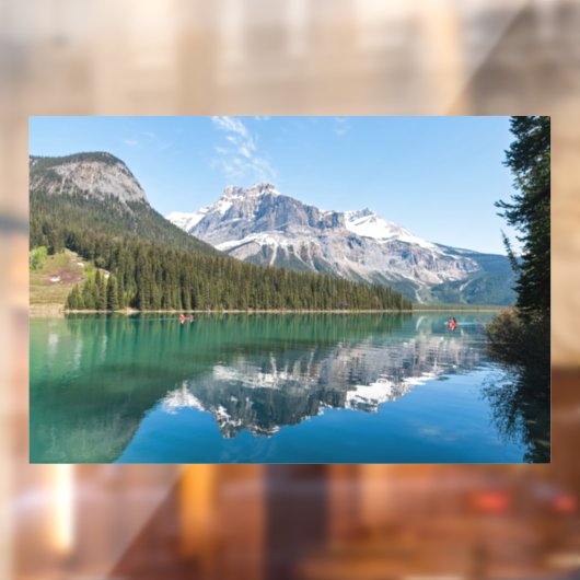 Canoe op het beroemde Emerald Lake - Yoho NP, Cana Raamsticker (Vel 2)