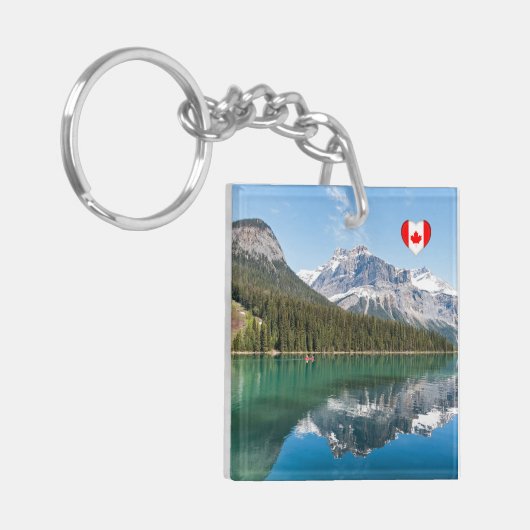 Canoe op het beroemde Emerald Lake - Yoho NP, Cana Sleutelhanger (Voorkant Links)