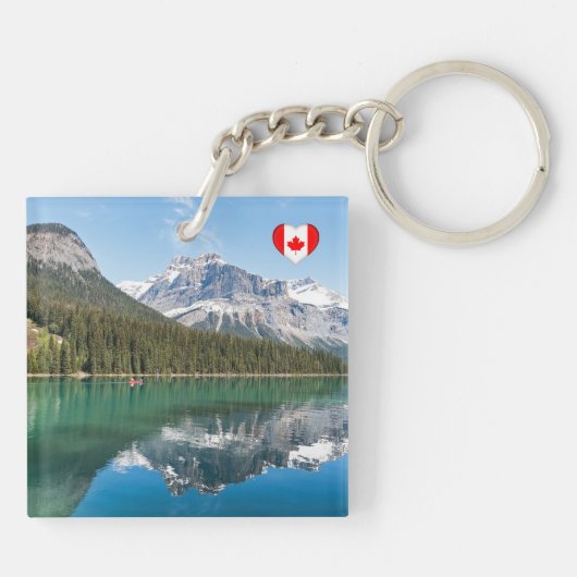 Canoe op het beroemde Emerald Lake - Yoho NP, Cana Sleutelhanger (Achterkant)