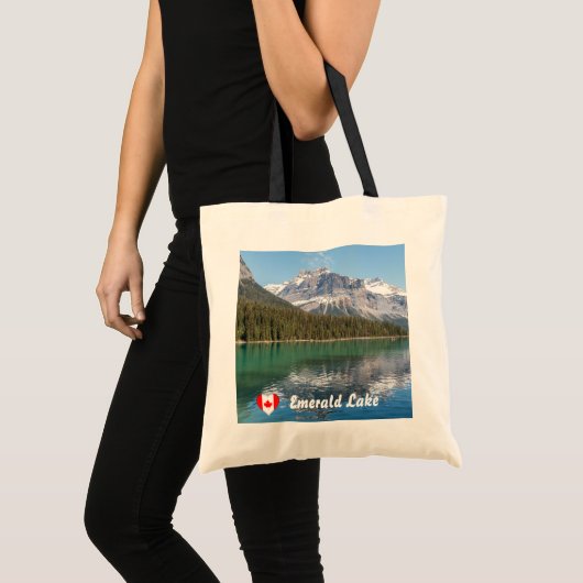 Canoe op het beroemde Emerald Lake - Yoho NP, Cana Tote Bag (Voorkant (product))