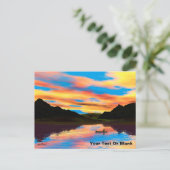 Canoe op het Sunset Lake Briefkaart (Staand voorkant)