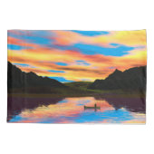 Canoe op het Sunset Lake Kussensloop (Achterkant)