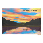 Canoe op het Sunset Lake Kussensloop (Voorkant)