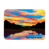 Canoe op het Sunset Lake Magneet (Horizontaal)