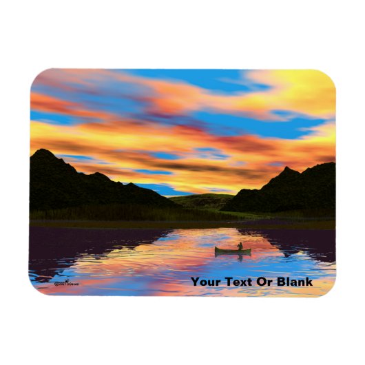 Canoe op het Sunset Lake Magneet (Horizontaal)