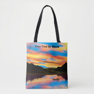 Canoe op het Sunset Lake Tote Bag