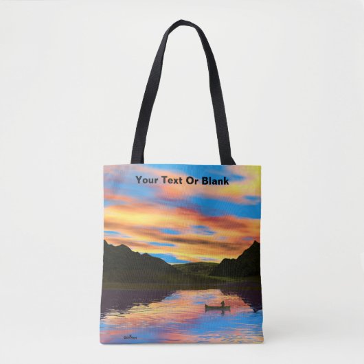 Canoe op het Sunset Lake Tote Bag (Voorkant)