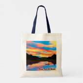 Canoe op het Sunset Lake Tote Bag (Achterkant)