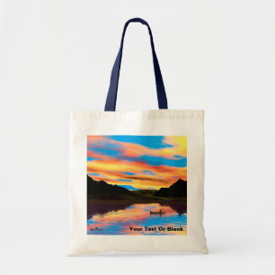 Canoe op het Sunset Lake Tote Bag
