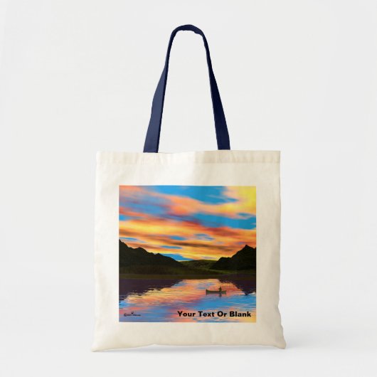 Canoe op het Sunset Lake Tote Bag (Voorkant)