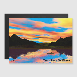 Canoe op Sunset Lake Card