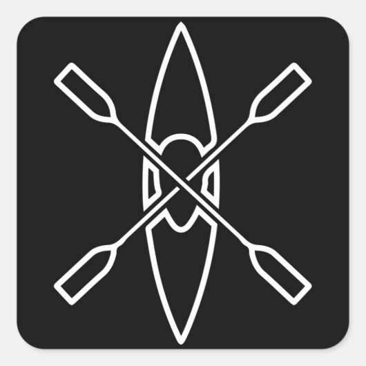 CANOE PADDLE Funny Kayak Gift Paddling Kayaker Vierkante Sticker (Voorkant)