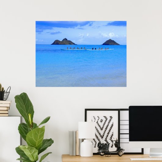 Canoe Paddlers Poster (Thuiskantoor)