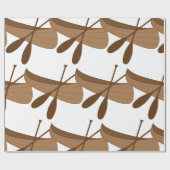 Canoe & Paddles Cadeaupapier (Vlak)