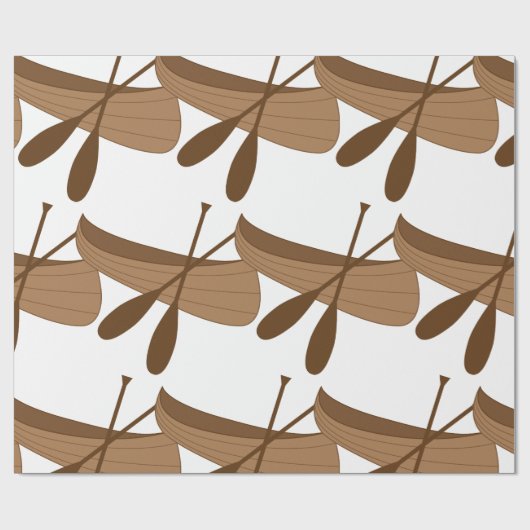 Canoe & Paddles Cadeaupapier (Vlak)