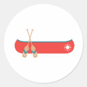 Canoe Ronde Sticker (Voorkant)