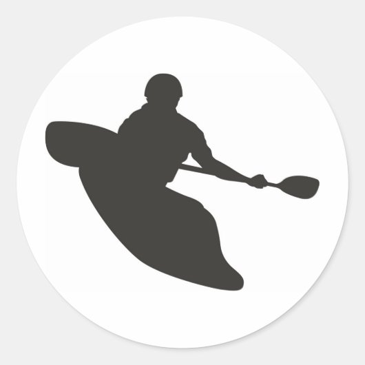 Canoe Ronde Sticker (Voorkant)