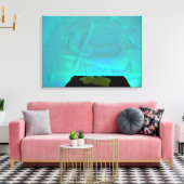 Canoe Room in Hotel de Glace, Quebec, Canada Canvas Afdruk (Insitu (Woonkamer))