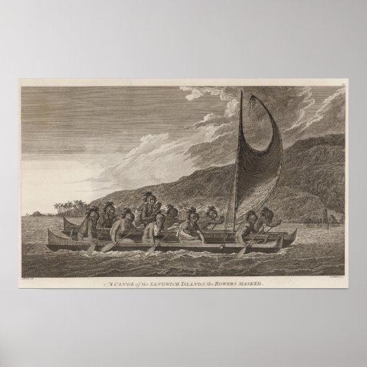 Canoe, Sandwich-eilanden Poster (Voorkant)