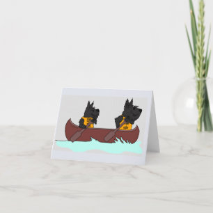 Canoe Scot en vriend Notitiekaartje