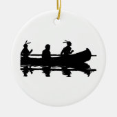Canoe Silhouette Keramisch Ornament (Voorkant)