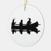 Canoe Silhouette Keramisch Ornament (Links)